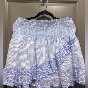 Vineyard Vines Border Print Smocked Ruffle Skirt- XL